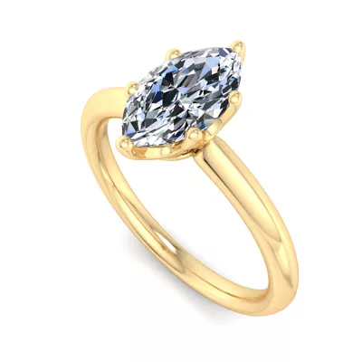 Olivia Knife Edge 6 Prong  Solitaire Engagement Ring