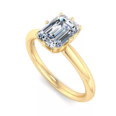 Olivia Knife Edge 6 Prong  Solitaire Engagement Ring