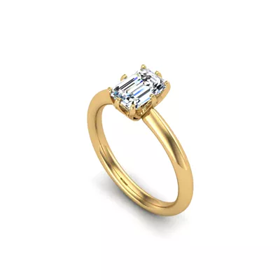 Olivia Knife Edge 6 Prong  Solitaire Engagement Ring
