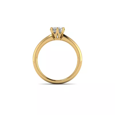 Olivia Knife Edge 6 Prong  Solitaire Engagement Ring