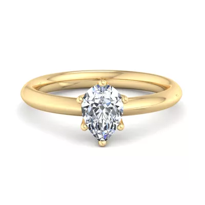 Olivia Knife Edge 6 Prong  Solitaire Engagement Ring