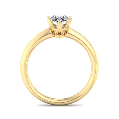 Olivia Knife Edge 6 Prong  Solitaire Engagement Ring