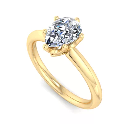Olivia Knife Edge 6 Prong  Solitaire Engagement Ring