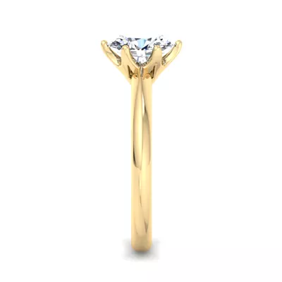 Olivia Knife Edge 6 Prong  Solitaire Engagement Ring