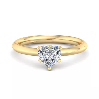 Olivia Knife Edge 6 Prong  Solitaire Engagement Ring