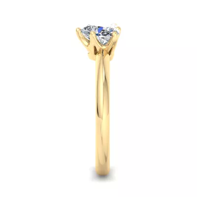 Olivia Knife Edge 6 Prong  Solitaire Engagement Ring