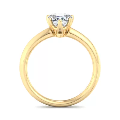 Olivia Knife Edge 6 Prong  Solitaire Engagement Ring