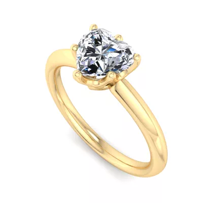 Olivia Knife Edge 6 Prong  Solitaire Engagement Ring