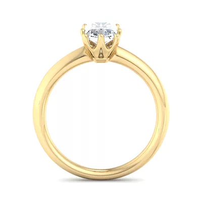 Olivia Knife Edge 6 Prong  Solitaire Engagement Ring