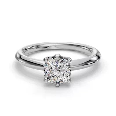 Olivia Knife Edge 6 Prong  Solitaire Engagement Ring