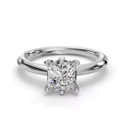 Olivia Knife Edge 6 Prong  Solitaire Engagement Ring