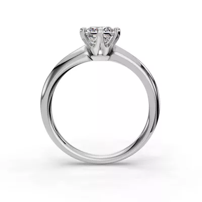 Olivia Knife Edge 6 Prong  Solitaire Engagement Ring