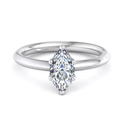 Olivia Knife Edge 6 Prong  Solitaire Engagement Ring