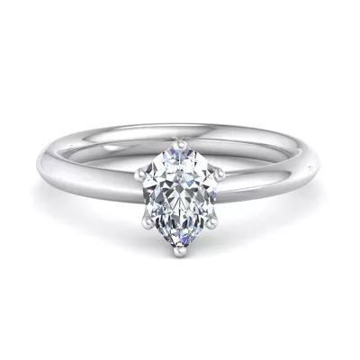 Olivia Knife Edge 6 Prong  Solitaire Engagement Ring