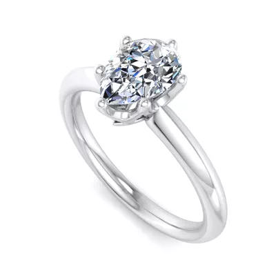 Olivia Knife Edge 6 Prong  Solitaire Engagement Ring
