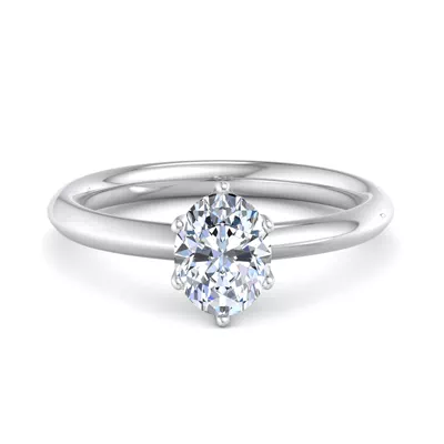 Olivia Knife Edge 6 Prong  Solitaire Engagement Ring