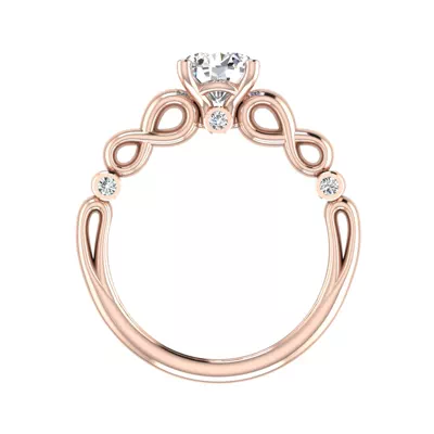 Ellieana Infinity Diamond Peekaboo Engagement Ring