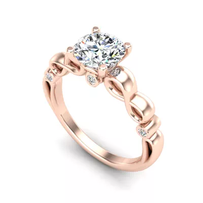 Ellieana Infinity Diamond Peekaboo Engagement Ring