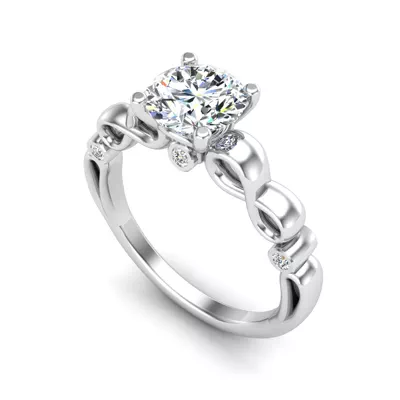 Ellieana Infinity Diamond Peekaboo Engagement Ring