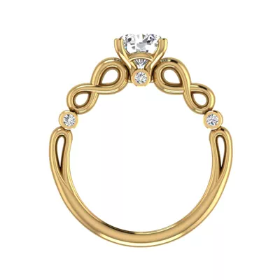 Ellieana Infinity Diamond Peekaboo Engagement Ring