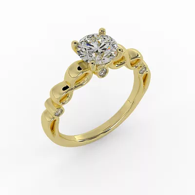 Ellieana Infinity Diamond Peekaboo Engagement Ring