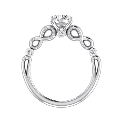 Ellieana Infinity Diamond Peekaboo Engagement Ring