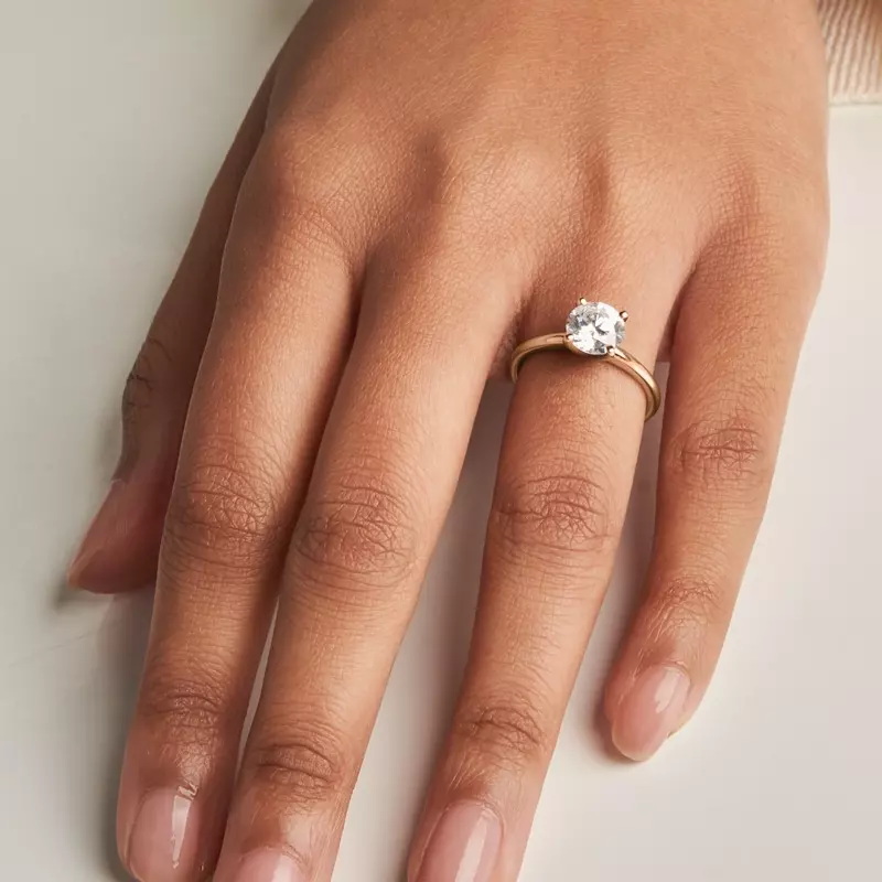 14K Rose Gold Norah Solitaire Engagement Ring