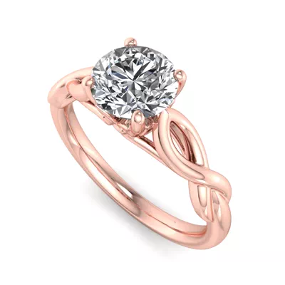 Mia Twisted Solitaire Engagement Ring