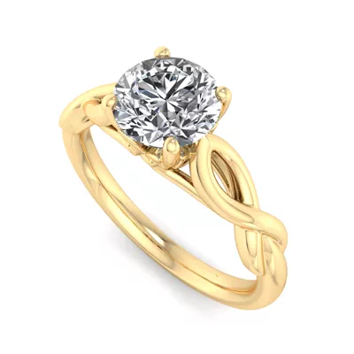Mia Twisted Solitaire Engagement Ring