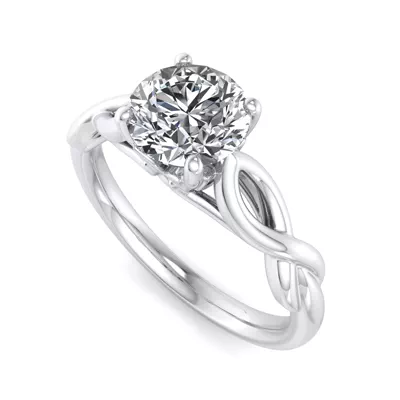 Mia Twisted Solitaire Engagement Ring