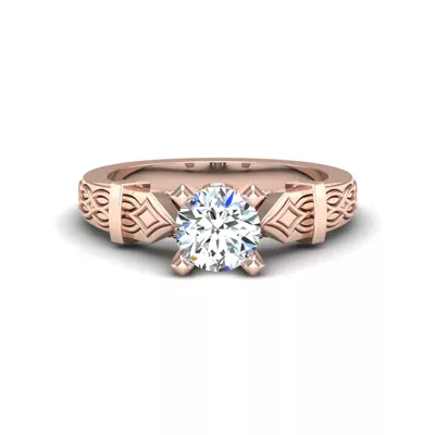 Anastasia Art Deco Solitaire Engagement Ring