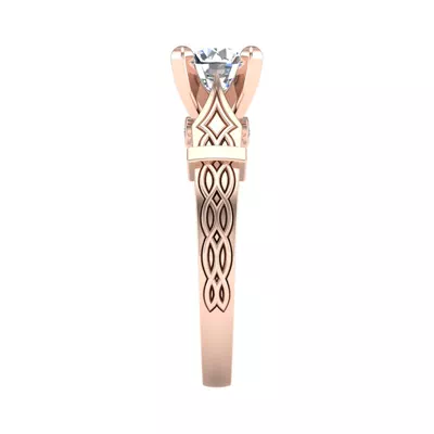 Anastasia Art Deco Solitaire Engagement Ring