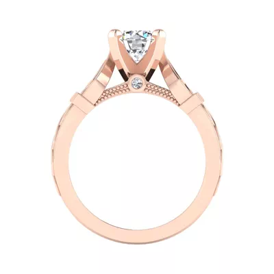 Anastasia Art Deco Solitaire Engagement Ring