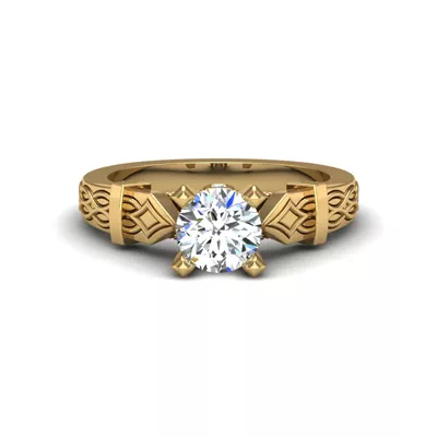 Anastasia Art Deco Solitaire Engagement Ring