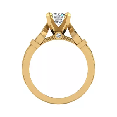 Anastasia Art Deco Solitaire Engagement Ring