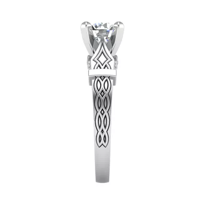 Anastasia Art Deco Solitaire Engagement Ring