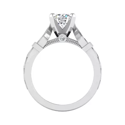 Anastasia Art Deco Solitaire Engagement Ring