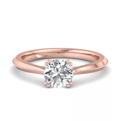 Ava 4 Prong Knife Edge Engagement Ring