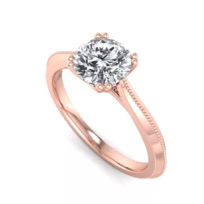 Ava 4 Prong Knife Edge Engagement Ring