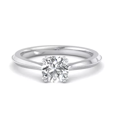 Ava 4 Prong Knife Edge Engagement Ring