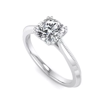 Ava 4 Prong Knife Edge Engagement Ring