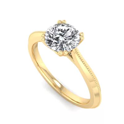 Ava 4 Prong Knife Edge Engagement Ring