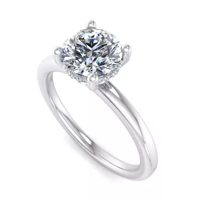 Lucia Hidden Halo Engagement Ring
