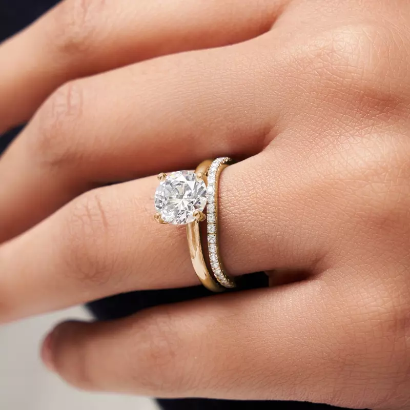 14K Yellow Gold Lillian 4 Prong Solitaire Engagement Ring