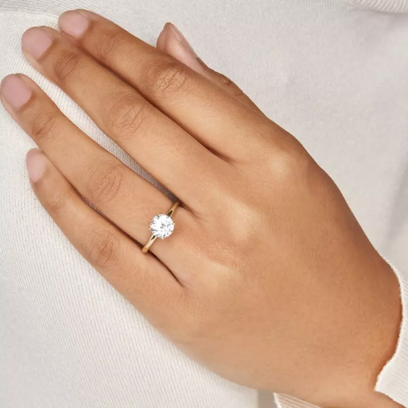 14K Yellow Gold Sienna Solitaire Engagement Ring