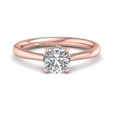 Lucy 4 Prong Pinched Shank Engagement Ring
