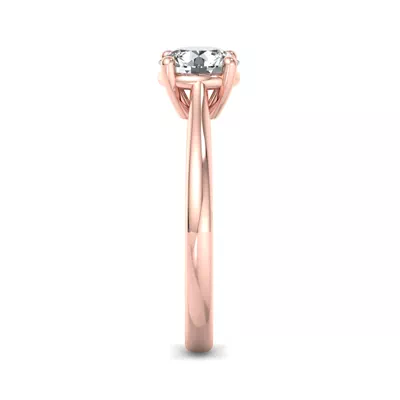 Lucy 4 Prong Pinched Shank Engagement Ring