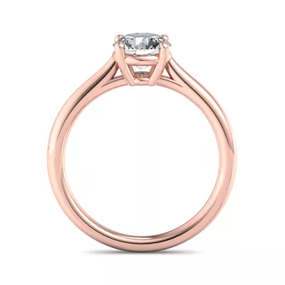 Lucy 4 Prong Pinched Shank Engagement Ring