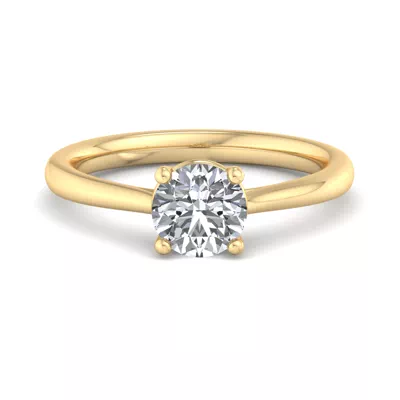 Lucy 4 Prong Pinched Shank Engagement Ring