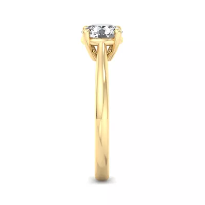 Lucy 4 Prong Pinched Shank Engagement Ring